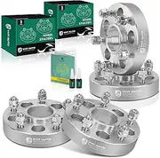 YHTAUTO 5x4.5 to 5x5 Hub Centric Wheel Adapters 1.25 inch Fits Jeep JK XK WJ WK Wheels on YJ TJ XJ KK KJ SJ ZJ, Wrangler, Grand Cherokee, Cherokee, Tire Spacers with 1/2"-20 Studs, 71.5mm Hub Bore