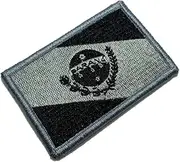 [BR44] BE0174V02 Paraná Brazil Flag Embroidered Patch Gold Border Uniform Kart Kimono, Hook Fasteners Attach to Tactical Hats and Gears
