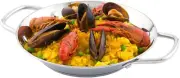 8 Inch Spanish Paella Pan 1 Induction Ready Paella Pan - Heavy-Duty Riveted Hand