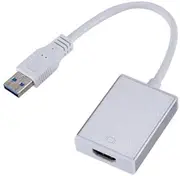 USB3.0 to HDMI Adapter Converter USB 3.0 External Display Graphic Card Audio Video 1080P Full HD Driver Free - Silver