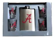 Alabama Flask And Shot Glass Set, NEW In Box