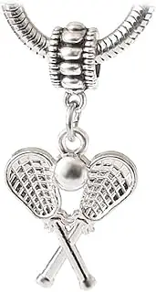 [LaBenie] Dangle Lacrosse Sticks and Ball Charm Bead