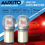 AUXITO 2X 1157 2057 Red LED Stop Turn Signal Brake Tail Light Bulbs BAY15D 6000K (for: Renault)