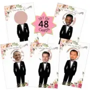 MORDUN Floral Bridal Shower Games - Who Has The Groom Scratch Off Celebrity Card