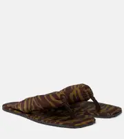 [The Attico] The Attico Indie zebra-print thong sandals AU 8 multicoloured