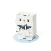 在飛比找蝦皮購物優惠-紙模型【按壓動物玩偶】北極熊 DIY 材料包 紙風景 紙雕 