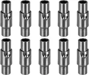 uxcell Leather Cord End Clasp, 10Pcs 3mm Hole Clasps, 3mm, Black