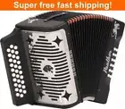 Hohner Panther Diatonic Accordion - Keys of F/Bb/Eb - Black-NEW