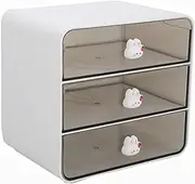 BEALIFE Cosmetics Storage Box Stackable Makeup Drawer Organizer for Desk Desk Storage Box - 3 Tier Stackable Desk Storage Box |, C