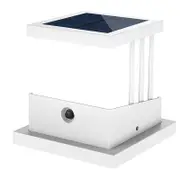 Solar Garden Lights 3 Modes Solar Powered Post Cap Lights IP65 Waterproof Solar Post Light for Deck Garden Patio Fence -White