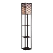 Shelf Floor Lamp - Shade Diffused Light Source with Open-Box Shelves