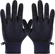 [Generic] Ski Gloves Women,Windproof Gloves with Touchscreen Fingers | Insulated Gloves with Zipper, Winter Accessories for Outdoor Activities