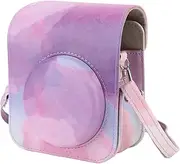 Camera Case for Mini 12, PU Leather Camera Case with Adjustable Shoulder Strap, Camera Protective Case Camera Bag for Fujifilm Mini 12 (Dreamy)