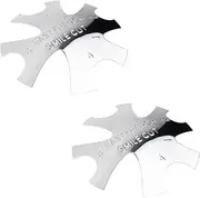 BIUDECO 2Pcs French Nail Art Trimmer Template Kit Durable Stainless Steel Nail Stencil Tool for DIY Manicure Designs for Home Use and Creating Charming Nail Styles