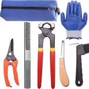 8 Inch Farrier Tool Kits 7 Piece Mini Rasp Hoof File Goat Pig Equine Metal Shear