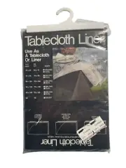 Vintage Table Liner Blue Oblong Oblong 66"x100 Use Under Lace or as Tablecloth