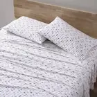- Queen Sheet Set, Cotton Percale Bedding Set, Crisp & Cool, Lightweight & Br...