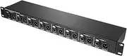 Justivana T8 Multi-Function 8-Channel Audio Isolator 1U Rack Mounted XLR 6.35mm Audio Isolator Eliminates Current