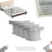 Sheet Fasteners - 4Packs No-Slip Bed Sheet Holder Straps with Invisible Clips for Secure Grip - Keep Sheets Tight (Gray)