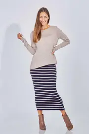 Fortuna High Low Knit Top--MET-FF137