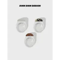 在飛比找ETMall東森購物網優惠-DINN DINN DESIGN原生系列蛋面弧形戒指時尚個性