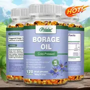 Borage Oil 1000mg - with GLA - Natural Cold Pressed, Hexane Free, Non-GMO