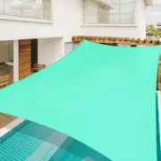 Sun Shade Sail 19x13Ft UV Block Rectangle Canopy Outdoor Patio Pool Pearl Aqua