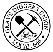 Secret Grave Digger Trade Union Goth Bizarre Cemetary Tomb Rubber Stamp Member X