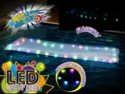 LED Light up Air Mattress Inflatable Pool Water Toy Lights Aqua Party Airtime