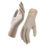 DZ149 1 Pair Knit Hand Warmer Gloves Winter Women Sports Soft Sheep Wool Thermal Gloves-Grey
