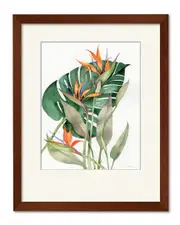 Courtside Market Wall Decor Botanical Birds of Paradise Gallery Collection Framed Art