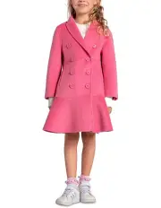 [Belle & Bloom] Good Manners Wool Blend Fitted Coat in Pink