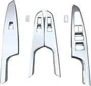 ATATNK ABS Chrome Door Window Glass Panel Armrest Lift Switch Button Cover Trim Compatible for Hyundai Tucson 2016-2021 Car Accessories(2)
