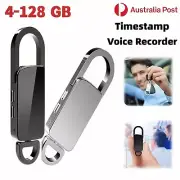 Mini Voice Recorder Hidden Dictaphone Audio Device USB MP3 Key Chain Portable AU
