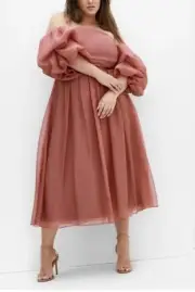 CITY CHIC Taliyah Dress in Rose Quartz Plus Size Medium/18 NWT [RRP $249.95]