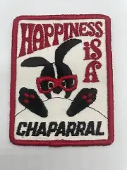 Happiness Is A Chaparral Vintage Patch NOS Snowmobile Ski Winter 70s 80s Sew On