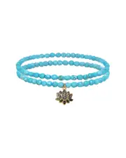 Rachel Reinhardt 18K Filled CZ Lotus Bracelet