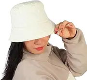 [MILAKOO] PU Leather Fishing Hats for Women Punk Bucket Hat Bucket Hat Women Rain Hat Waterproof for Party