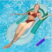 YELINTIAN Inflatable Pool Floats for Adults,Pool Lounger Floating Adult, Large Pool Floaties for Adults, Durable and Portable Water Lounge for Vacation Fun