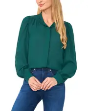 CeCe Open Collar Blouse