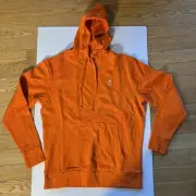 Kangol Hoodie Mens SzLarge Sweatshirt Bright Orange. Kangaroo Pocket. Textured