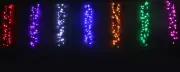 Rainbow Cluster Curtain 336 LED Lights Outdoor Christmas Gutter Tree Display