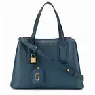 NWT - Mark Jacobs The Editor Logo Leather Tote Bag in Blue Sea MSRP $425