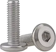 10 Pcs Flange Head Hex Socket Screws Stainless Steel Hex Flat Head Machine Screws Fixing Tools Allen Screws (M8x35mm)