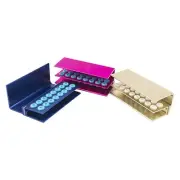 3pcs Dental Bur Holder Block for 16 Holes Autoclave Disinfection Storage