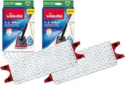 Vileda 1-2 Spray Mop Refill, Pack of 2, 1-2 Spray Mop Head Replacements, Authentic Vileda Mop Head, White