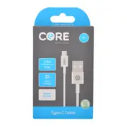 Core USB-A to USB-C Cable Charging Cord 1m For Samsung Galaxy iPhone White