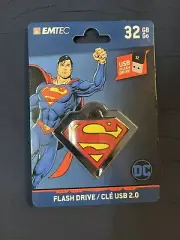 Emtec Superman USB 32 GB Flash Drive/Keychain 2.0 New Sealed