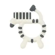 Nuby Geo Zoos 100% Silicone Teether - Zebra - Easy to Grasp -3+ Months -BPA Free