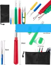 Complete Thread Remover Kit: 4 Seam Rippers & Trim Scissors for Seamless Repair
